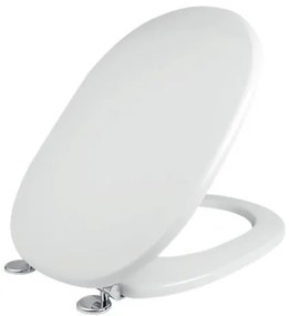 Κάλυμμα Λεκάνης WC Polyester B.T Λευκό 42,5-47,5x34,5cm Οπές 10-20cm για Ideal Standard Linda, Florile Elvit 0094