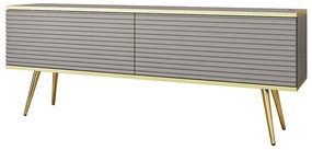 Έπιπλο Τηλεόρασης Oro P_ORO_STV_Sz_MDF_GL 135x32x53cm Grey-Gold