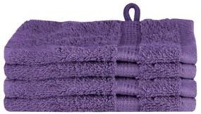 vidaXL Πετσέτες 4 pcs Μοβ 15 x 21 cm Βαμβάκι
