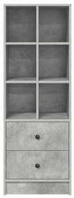 vidaXL Highboard με συρτάρι Γκρι σκυροδέματος 45.5 x 34 x 127 εκ