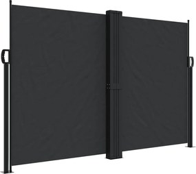 vidaXL Σκίαστρο Πλαϊνό Συρόμενο Μαύρο 160 x 1000 εκ.