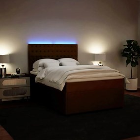 vidaXL Κρεβάτι Boxspring με Στρώμα Ροζ 140x200 εκ. Βελούδινο