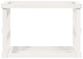 vidaXL Ξυλοθήκη Εξ. Χώρου Λευκή 108x52x74 εκ. από Μασίφ Ξύλο Πεύκου