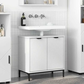 vidaXL Ντουλάπα Νιπτήρα Mπάνιου Λευκό 60,5 x 33,5 x 61 εκ