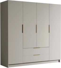 Ντουλάπα Sofia τετράφυλλη-Λευκό - Χρυσό