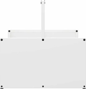 vidaXL Ράφι Καυσόξυλων Λευκό 40x40x40 εκ. Χάλυβας ψυχρής έλασης