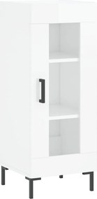 vidaXL Ντουλάπι Γυαλιστερό Λευκό 34,5x34x90 εκ. Επεξεργασμένο Ξύλο