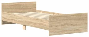 vidaXL Πλαίσιο Κρεβ. Χωρ. Στρώμα Sonoma Δρυς 90x200 εκ. Επεξ. Ξύλο