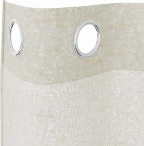 vidaXL Κουρτίνα βυσσινί 2 τμχ. Κρεμ 260 x 140 εκ. Πολυεστέρας