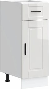 vidaXL ντουλάπι βάσης κουζίνας Porto Λευκό Υψηλής στιλπνότητας