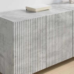 vidaXL Ντουλάπι Τηλεόρασης Τοίχου Επιτοίχιο 2 pcs Σκυρόδεμα Γκρι