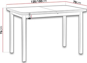 Επεκτεινόμενο τραπέζι Min IV - Kerasi - 120.00Χ70.00Χ76.00cm