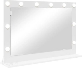 vidaXL Καθρέφτης τουαλέτας Ορθογώνιος Λευκό 80 x 15 x 18 εκ.