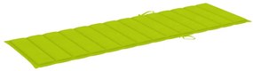 Ξαπλώστρα Διπλή από Εμποτ. Ξύλο Πεύκου &amp; Φωτ. Πράσινα Μαξιλάρια - Πράσινο