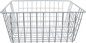 Μεταλλικό Καλάθι Αποθήκευσης 36x28x16cm Μαύρο ή Άσπρο - Άσπρο