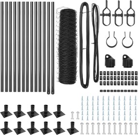 vidaXL Στύλος Περιφράξεων Γκρι 25 x 0,4 μ. (50 χλστ πλέγμα)