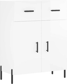 vidaXL Ντουλάπι Γυαλιστερό Λευκό 69,5x34x90 εκ. Επεξεργασμένο Ξύλο