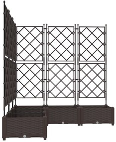 vidaXL Γλάστρα Κήπου με Πλέγμα 5 τμχ Καφέ 120x120x125,5 εκ