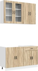 vidaXL Μονάδα κουζίνας PORTO 4 pcs Sonoma Δρυς Επεξεργασμένο Ξύλο