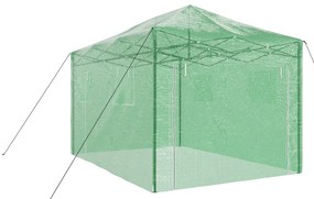 vidaXL Θερμοκήπιο με στέγη Πράσινο 290 x 430 x 315 εκ Ατσάλι