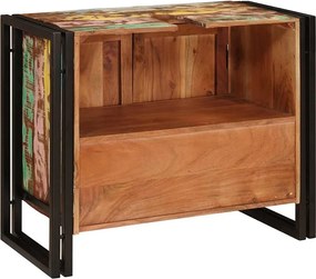vidaXL Ντουλάπι νιπτήρα με ράφι Πολύχρωμο Στερεό Ανακτηθέν Ξύλο