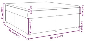 ΚΡΕΒΑΤΙ BOXSPRING ΜΕ ΣΤΡΩΜΑ ΜΑΥΡΟ 200X200 ΕΚ. ΥΦΑΣΜΑΤΙΝΟ 3285403