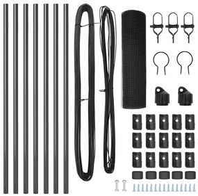 vidaXL Στύλος Περιφράξεων Γκρι 10 x 0,8 μ (19 x 19 mm πλέγμα)