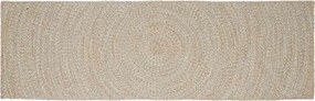vidaXL Χαλιά χώρου Φυσικό και Λευκό 80 x 250 cm Γιούτα