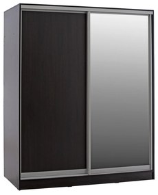 WARDROBE 2-LEAF  ADLER SLIDING DOORS MIRROR WENGE 160x60x210H