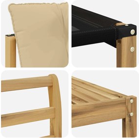 vidaXL Σειρά Καναπέ Εξωτερικού με μαξιλάρι 6 pcs Λευκό και Μπεζ