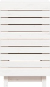 vidaXL Καλάθι Ρούχων Λευκό 44x44x76 εκ. από Μασίφ Ξύλο Πεύκου