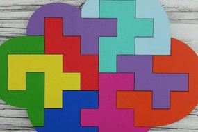 Σετ των 2 Intra απο ξύλο plywood 3mm-4mm πάχος - Εκπαιδευτικό παζλ για παιδιά Δίασταση 30x20 cm INTRAFABR-4618265