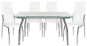 Set dining table 5 pieces Table Loca 170x80- Kim White