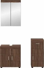 vidaXL Σετ Επίπλων Μπάνιου με ράφι TULUM Καφέ δρυς Επεξεργασμένο ξύλο