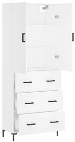vidaXL Ντουλάπι Λευκό 69,5x34x180 εκ. από Επεξεργασμένο Ξύλο