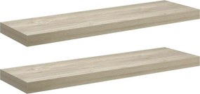 vidaXL Ράφια Τοίχου 2 τεμ. Χρώμα Δρυός 80x23,5x3,8 εκ. MDF