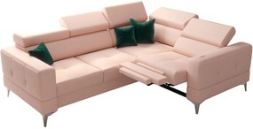 Γωνιακός καναπές Milo LTHR-Roz-Δεξιά - 250.00Χ185.00Χ95.00cm