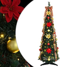 vidaXL Τεχνητό Χριστουγεννιάτικο Δέντρο με 50 LED Πράσινο 125 cm PVC