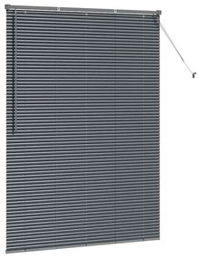 vidaXL Ρολό Παραθύρου με κουρτίνες Σκούρο γκρι Αλουμίνιο