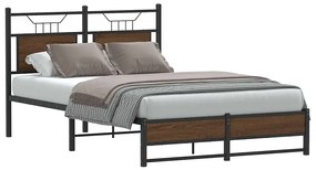 vidaXL Πλαίσιο Κρεβατιού Χωρ. Στρώμα Καφέ Δρυς 120x190 εκ. Επ. Ξύλο