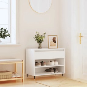 vidaXL Παπουτσοθήκη Λευκή 70 x 36 x 60 εκ. από Επεξεργασμένο Ξύλο