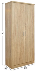 ΝΤΟΥΛΑΠΑ 2ΦΥΛΛΗ BAILEY ΜΕ ΤΡΙΑ ΡΑΦΙΑ HM337.02 SONAMA 60Χ42Χ180Υεκ.