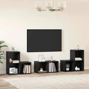 vidaXL ΣΕΤ ΒΑΘΜΟΛΟΓΗΣΗΣ ΤΗΛΕΟΡΑΣΗΣ 6 pcs Μαύρη Οξυά 37 x 35 x 72 εκ.