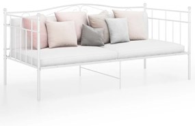 Πλαίσιο για Καναπέ - Κρεβάτι Λευκό 90 x 200 εκ. Μεταλλικό