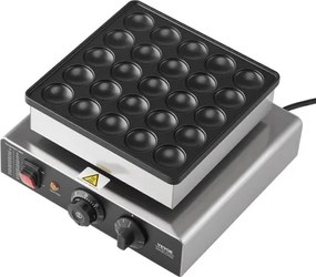 VEVOR 25PCS Mini Pancake Maker Commercial Electric Dutch Baker Poffertjes Grill