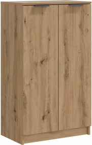 vidaXL Παπουτσοθήκη Αρτισιανή Δρυς 59x35x100,5 εκ. Επεξ. Ξύλο