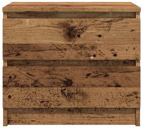 Κομοδίνα 2τεμ. Παλιό Ξύλο 50x40x43.5 εκ από Επεξεργασμένο Ξύλο - Καφέ