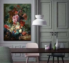 Πίνακας σε καμβά με λουλούδια και φρούτα KNV813 65cm x 95cm