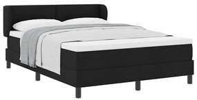 vidaXL Κρεβάτι box spring με στρώμα Μαύρο 140 x 200 cm ύφασμα