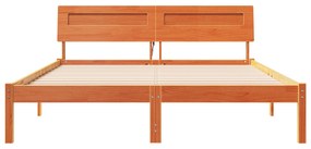 vidaXL Σκελετός Κρεβατιού Καφέ κεριού 150 x 200 cm Μασίφ ξύλο πεύκου